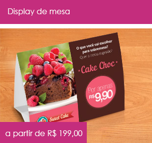 Dispaly de mesa a partir de R$ 199,00 Gráfica Top On Graphics