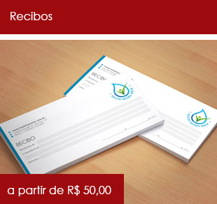 Recibos a partir de R$ 50,00 Gráfica Top On Graphics