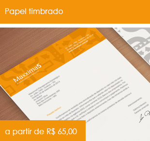 Papel timbrado a partir de R$ 65,00 Gráfica Top On Graphics